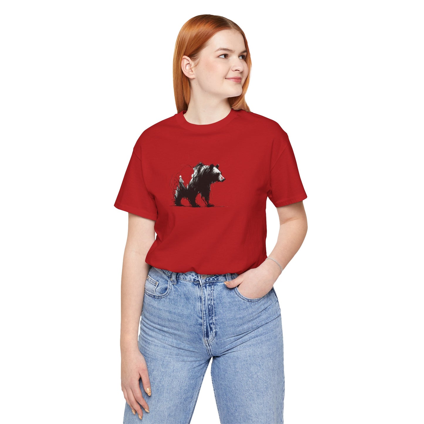 Bear Sketch Line Art T-Shirt –Black Print– Wilderness Graphic Tee | Outdoor Adventure Shirt | Nature Lover Gift | Hiking & Camping Apparel