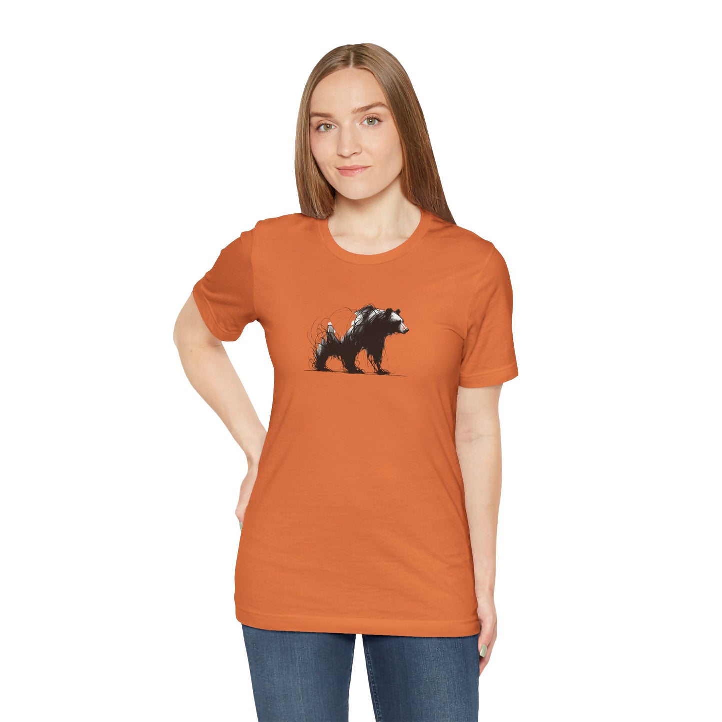 Bear Sketch Line Art T-Shirt –Black Print– Wilderness Graphic Tee | Outdoor Adventure Shirt | Nature Lover Gift | Hiking & Camping Apparel