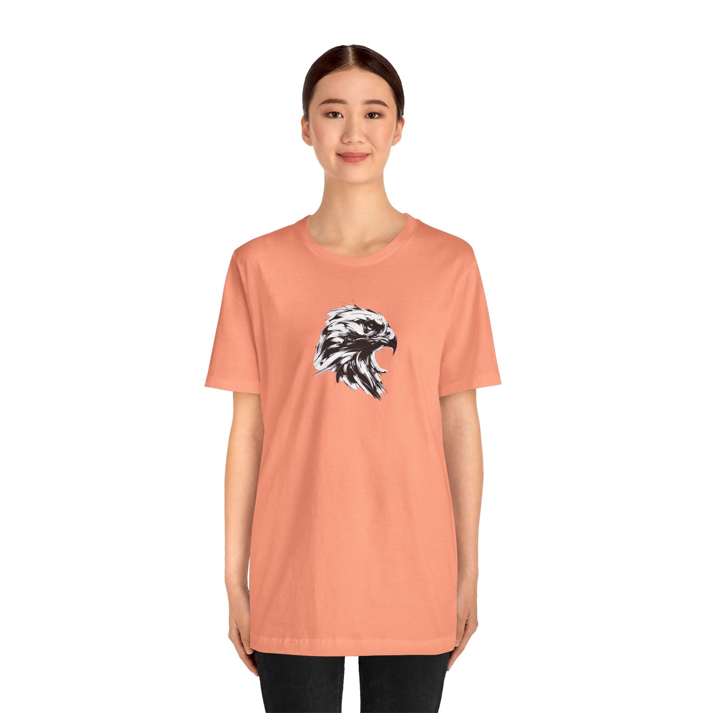 Golden Eagle Head Sketch-Style Line Art T-Shirt –Black Print– Wilderness Graphic Tee | Outdoor Adventure Shirt | Nature Lover Gift | Hiking & Camping Apparel