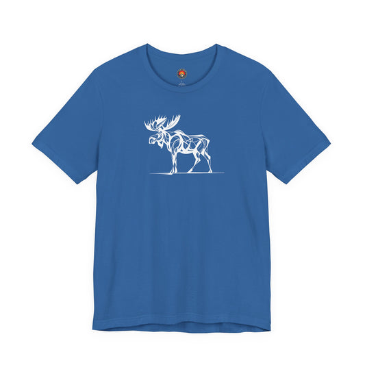 Moose Sketch-Style Line Art T-Shirt –Black Print– Wilderness Graphic Tee | Outdoor Adventure Shirt | Nature Lover Gift | Hiking & Camping Apparel