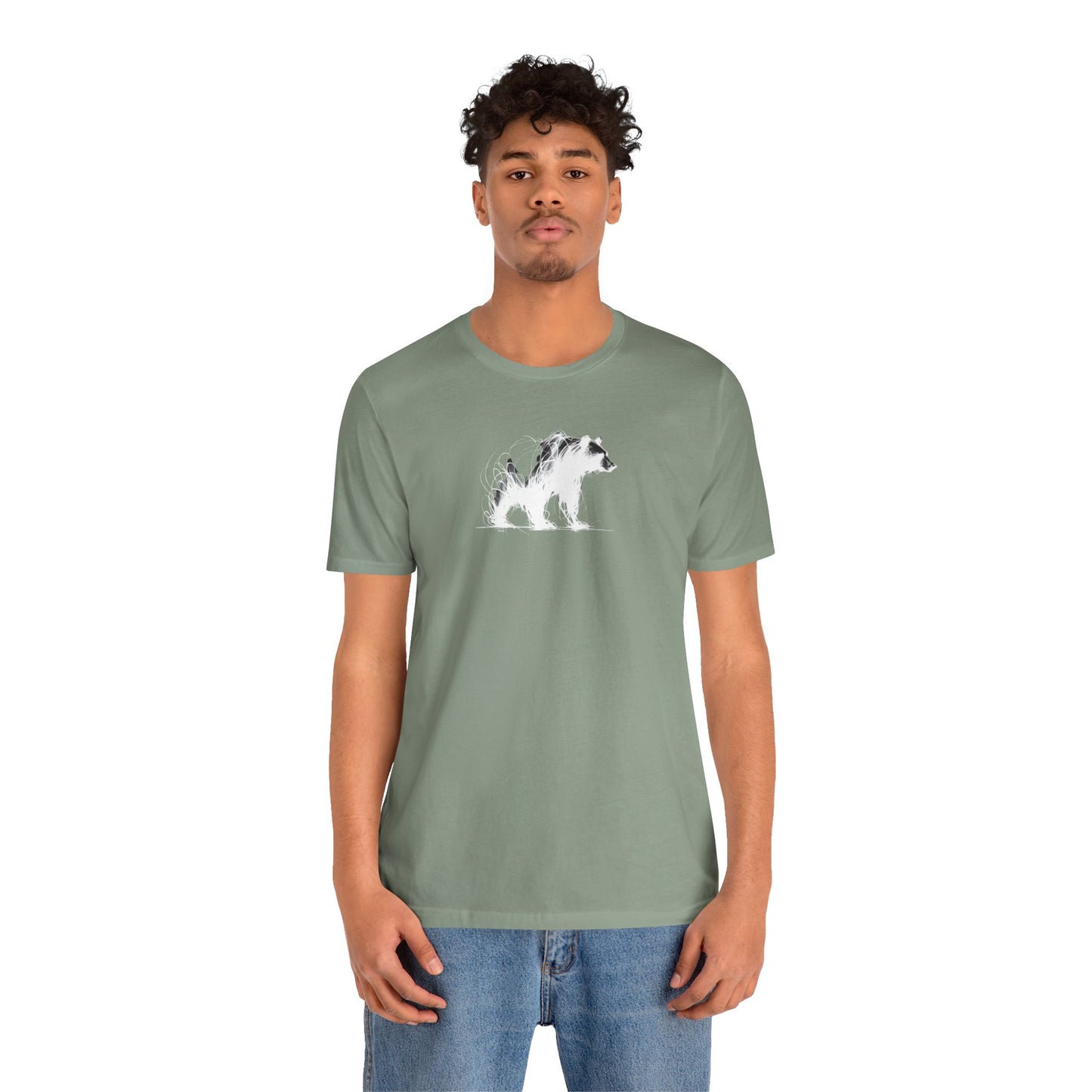 Bear Sketch Line Art T-Shirt – White Print – Wilderness Graphic Tee | Outdoor Adventure Shirt | Nature Lover Gift | Hiking & Camping Apparel