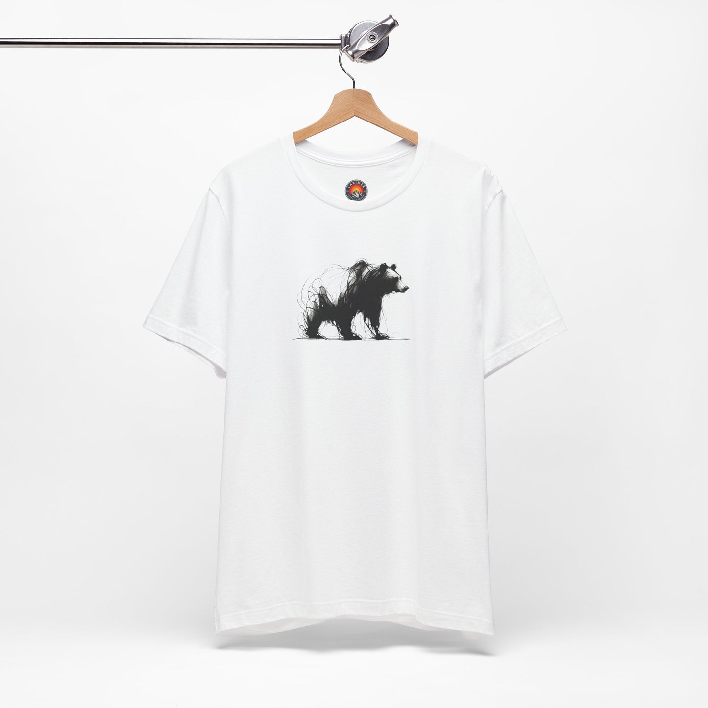 Bear Sketch Line Art T-Shirt –Black Print– Wilderness Graphic Tee | Outdoor Adventure Shirt | Nature Lover Gift | Hiking & Camping Apparel