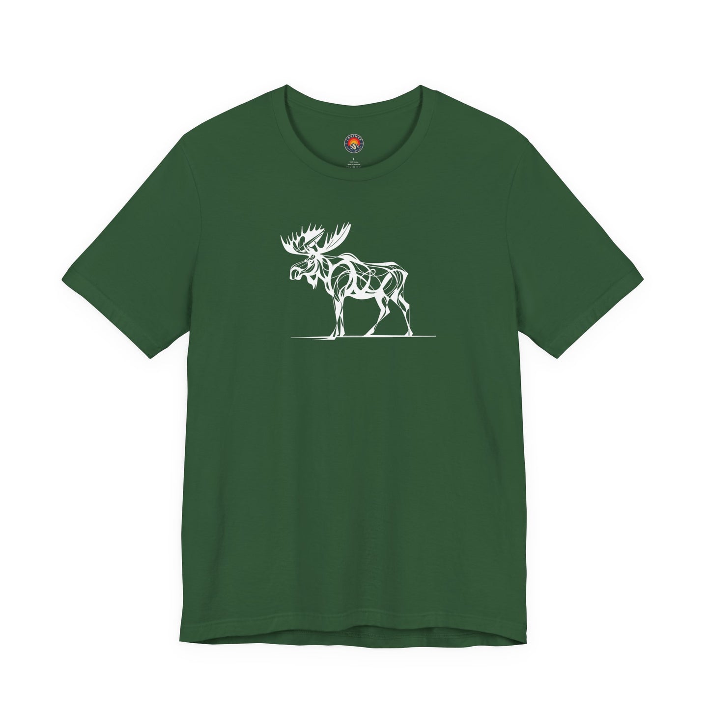 Moose Sketch-Style Line Art T-Shirt –Black Print– Wilderness Graphic Tee | Outdoor Adventure Shirt | Nature Lover Gift | Hiking & Camping Apparel