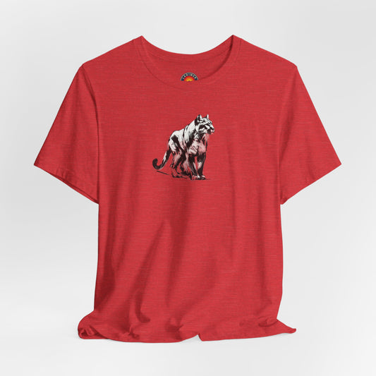 Mountain Lion Sketch Line Art T-Shirt – Black Print – Wilderness Graphic Tee | Outdoor Adventure Shirt | Nature Lover Gift | Hiking & Camping Apparel