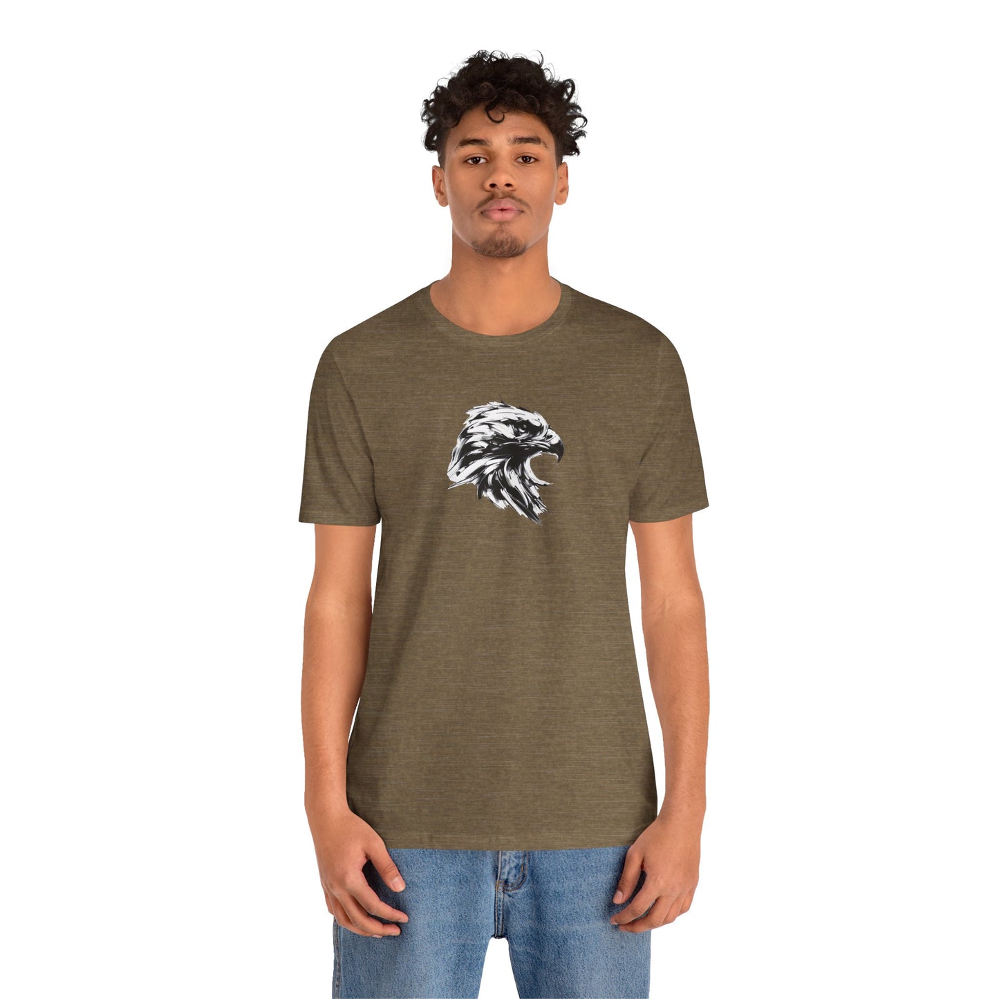 Golden Eagle Head Sketch-Style Line Art T-Shirt –Black Print– Wilderness Graphic Tee | Outdoor Adventure Shirt | Nature Lover Gift | Hiking & Camping Apparel
