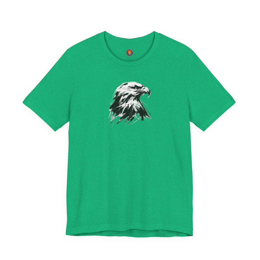 Bald Eagle Head Sketch-Style Line Art T-Shirt –Black Print– Wilderness Graphic Tee | Outdoor Adventure Shirt | Nature Lover Gift | Hiking & Camping Apparel