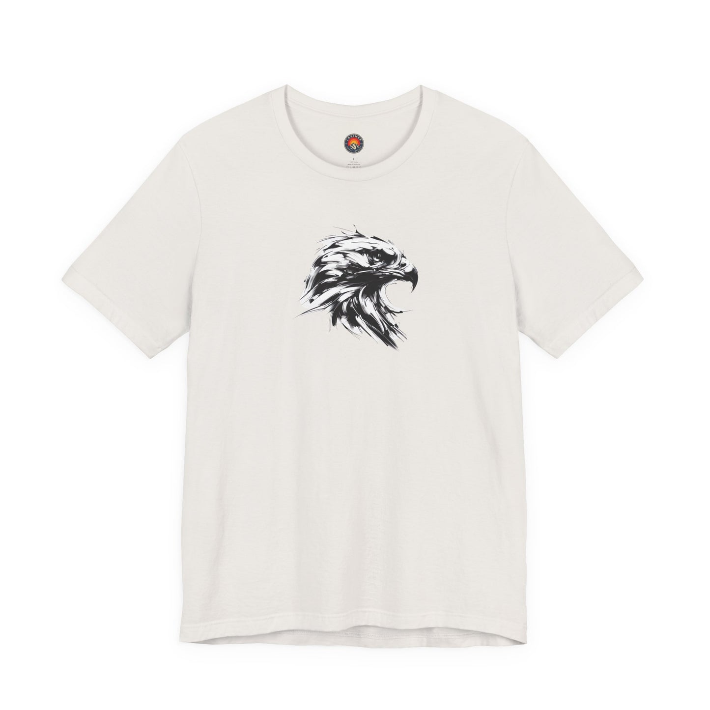 Golden Eagle Head Sketch-Style Line Art T-Shirt –Black Print– Wilderness Graphic Tee | Outdoor Adventure Shirt | Nature Lover Gift | Hiking & Camping Apparel