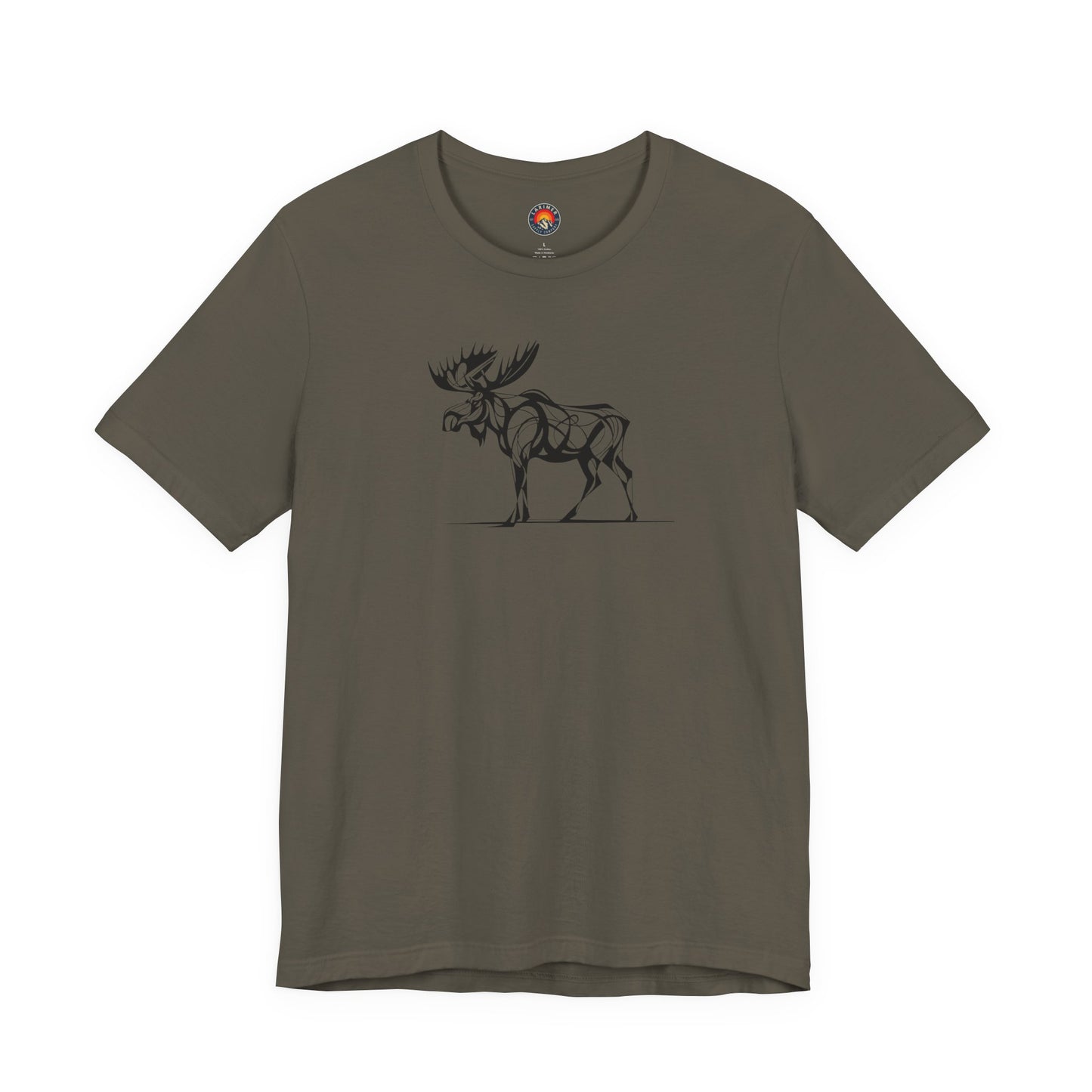 Moose Sketch Line Art T-Shirt – Black Print – Wilderness Graphic Tee | Outdoor Adventure Shirt | Nature Lover Gift | Hiking & Camping Apparel
