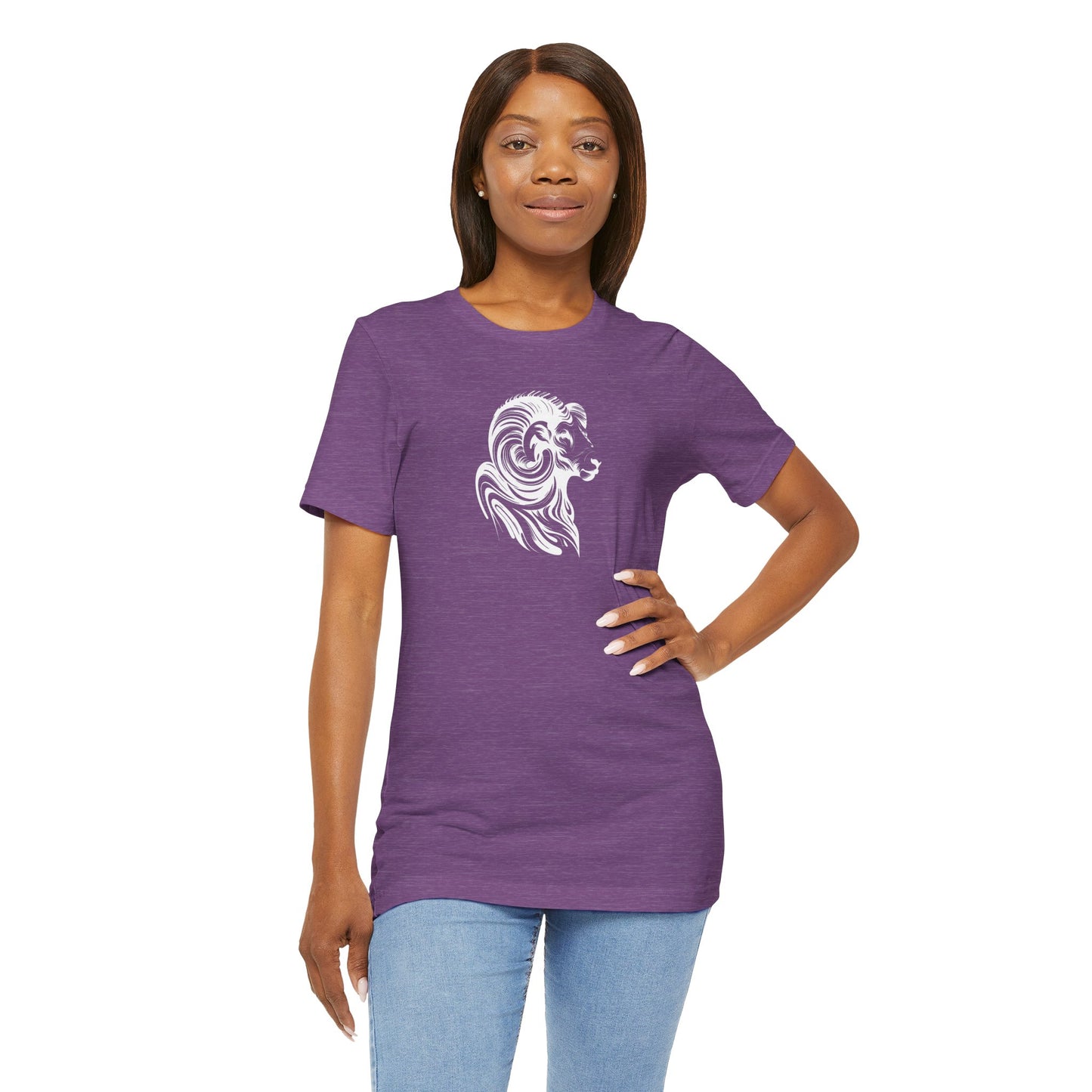Longhorn Sheep Ram Sketch Line Art T-Shirt – White Print – Wilderness Graphic Tee | Outdoor Adventure Shirt | Nature Lover Gift | Hiking & Camping Apparel