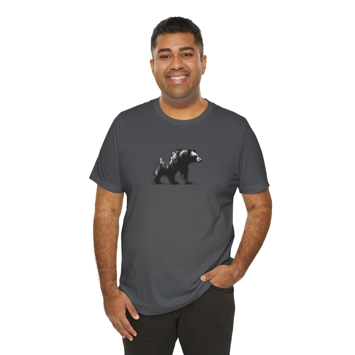 Bear Sketch Line Art T-Shirt –Black Print– Wilderness Graphic Tee | Outdoor Adventure Shirt | Nature Lover Gift | Hiking & Camping Apparel