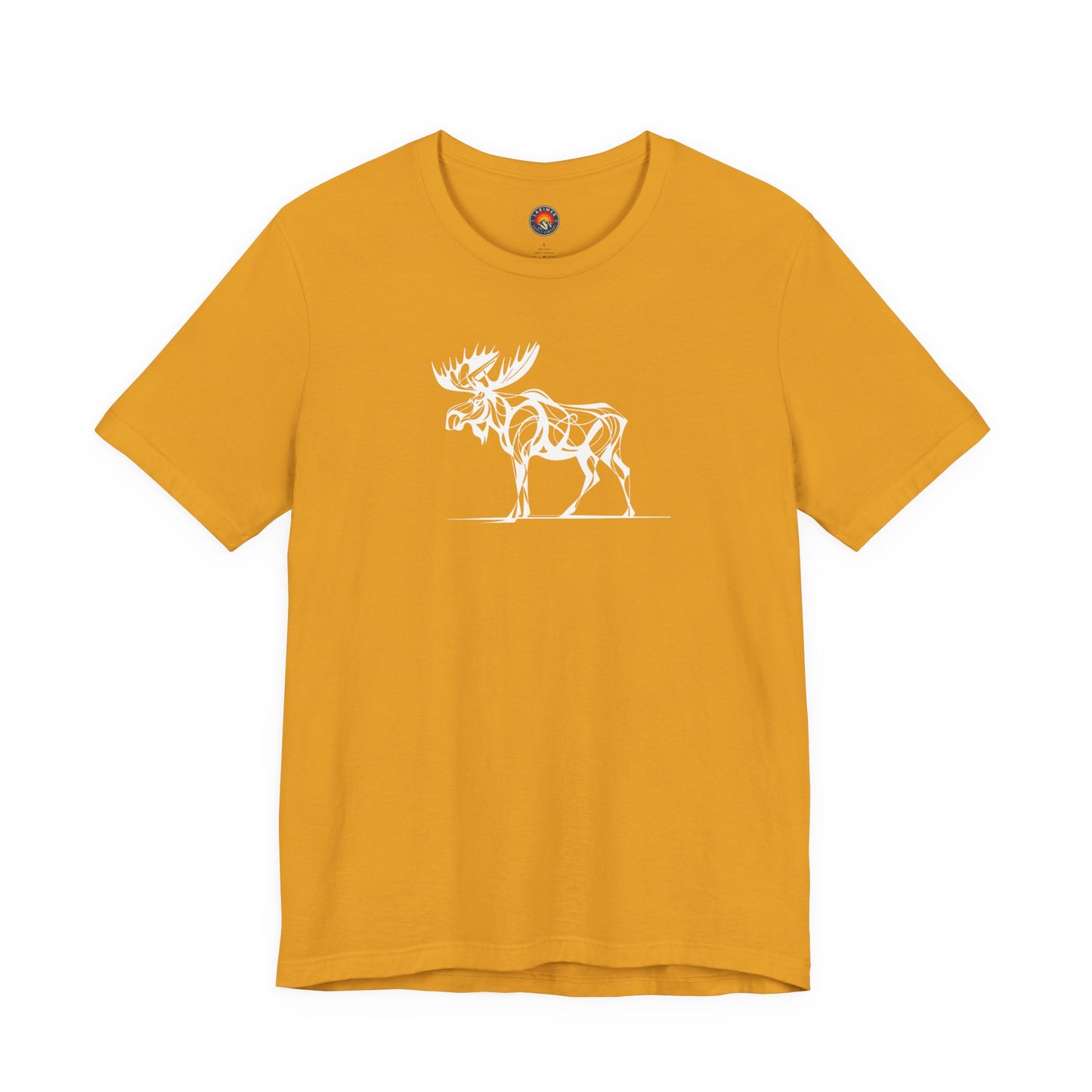 Moose Sketch-Style Line Art T-Shirt –Black Print– Wilderness Graphic Tee | Outdoor Adventure Shirt | Nature Lover Gift | Hiking & Camping Apparel