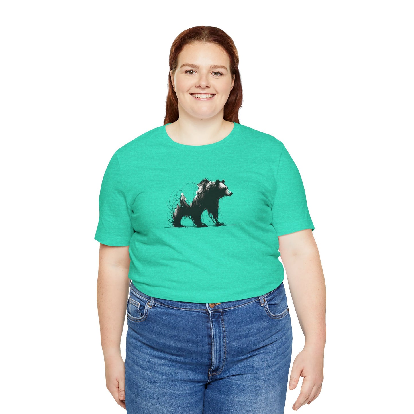 Bear Sketch Line Art T-Shirt –Black Print– Wilderness Graphic Tee | Outdoor Adventure Shirt | Nature Lover Gift | Hiking & Camping Apparel