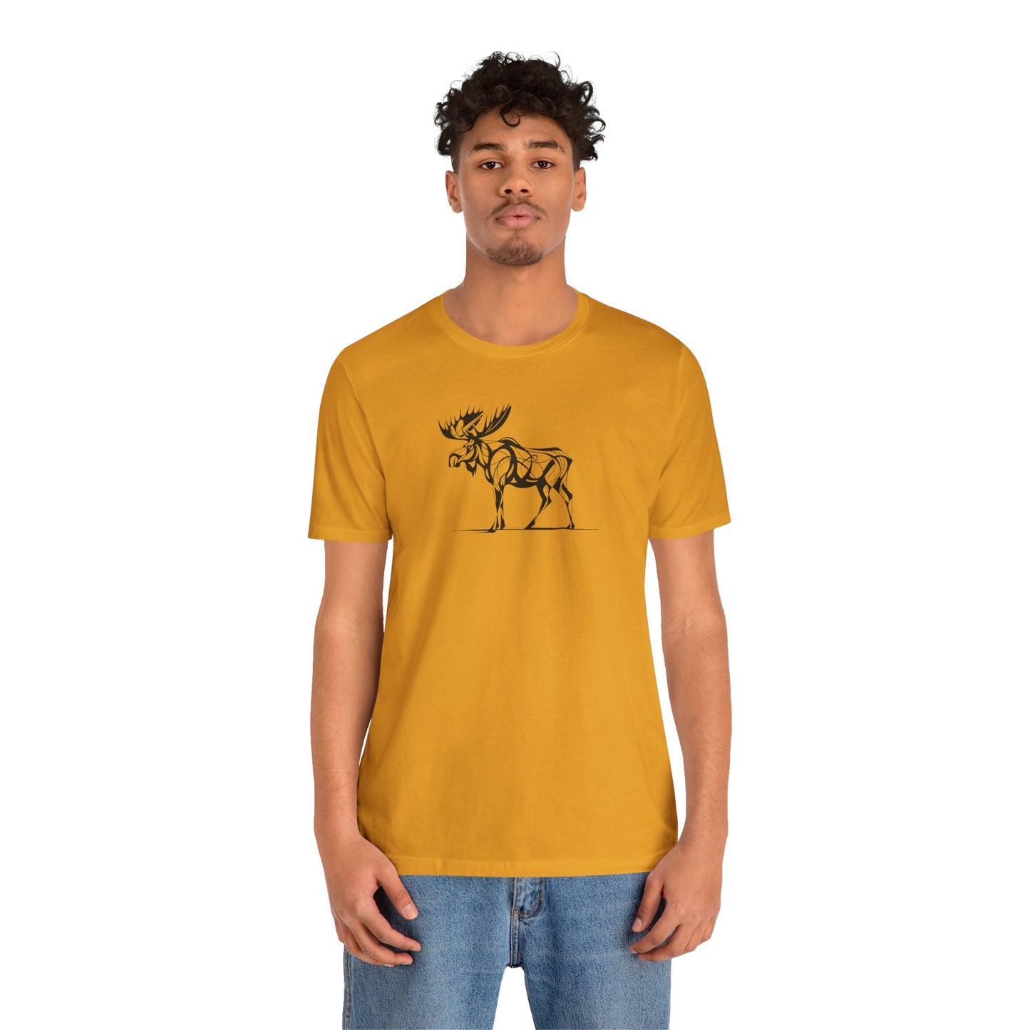 Moose Sketch Line Art T-Shirt – Black Print – Wilderness Graphic Tee | Outdoor Adventure Shirt | Nature Lover Gift | Hiking & Camping Apparel