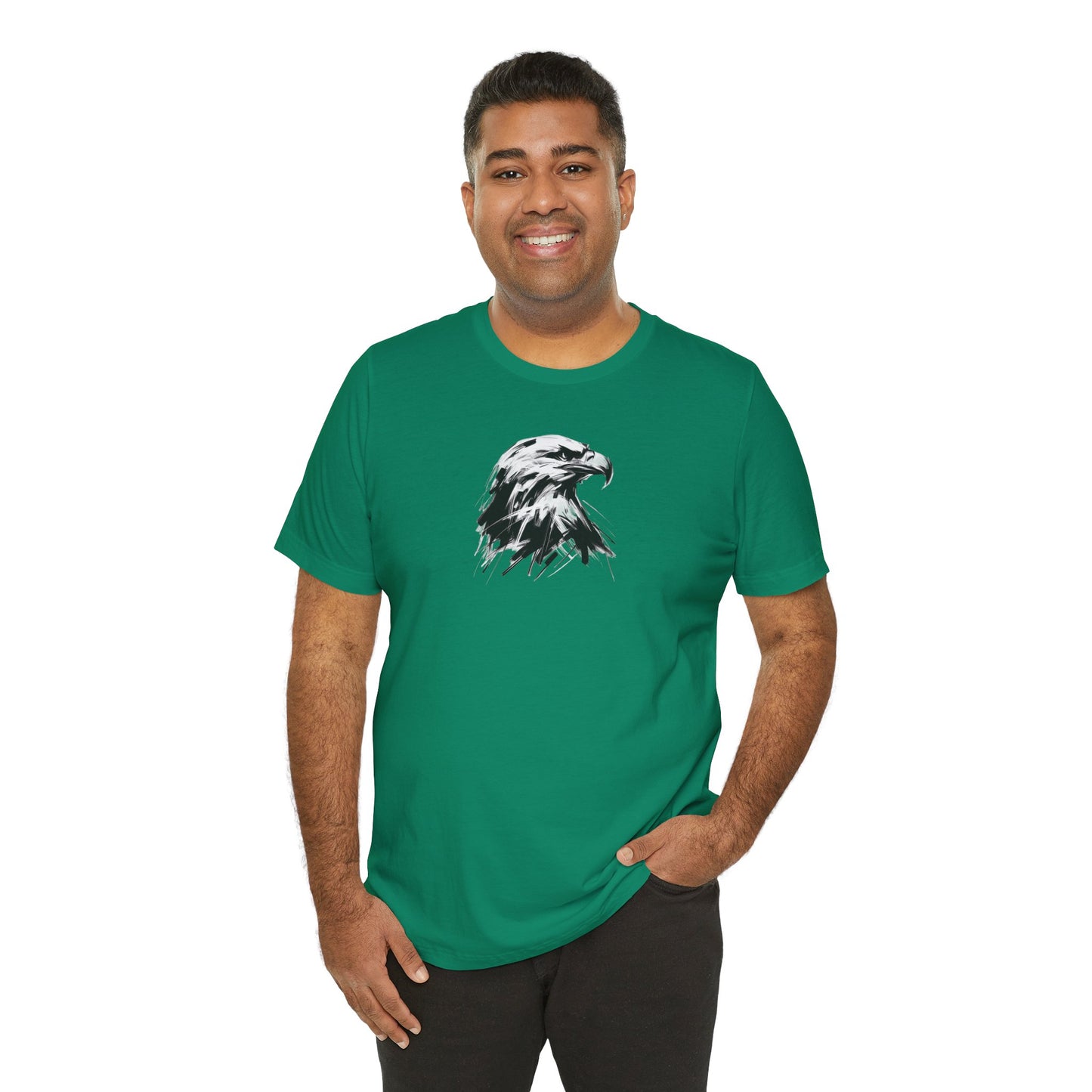 Bald Eagle Head Sketch-Style Line Art T-Shirt –Black Print– Wilderness Graphic Tee | Outdoor Adventure Shirt | Nature Lover Gift | Hiking & Camping Apparel