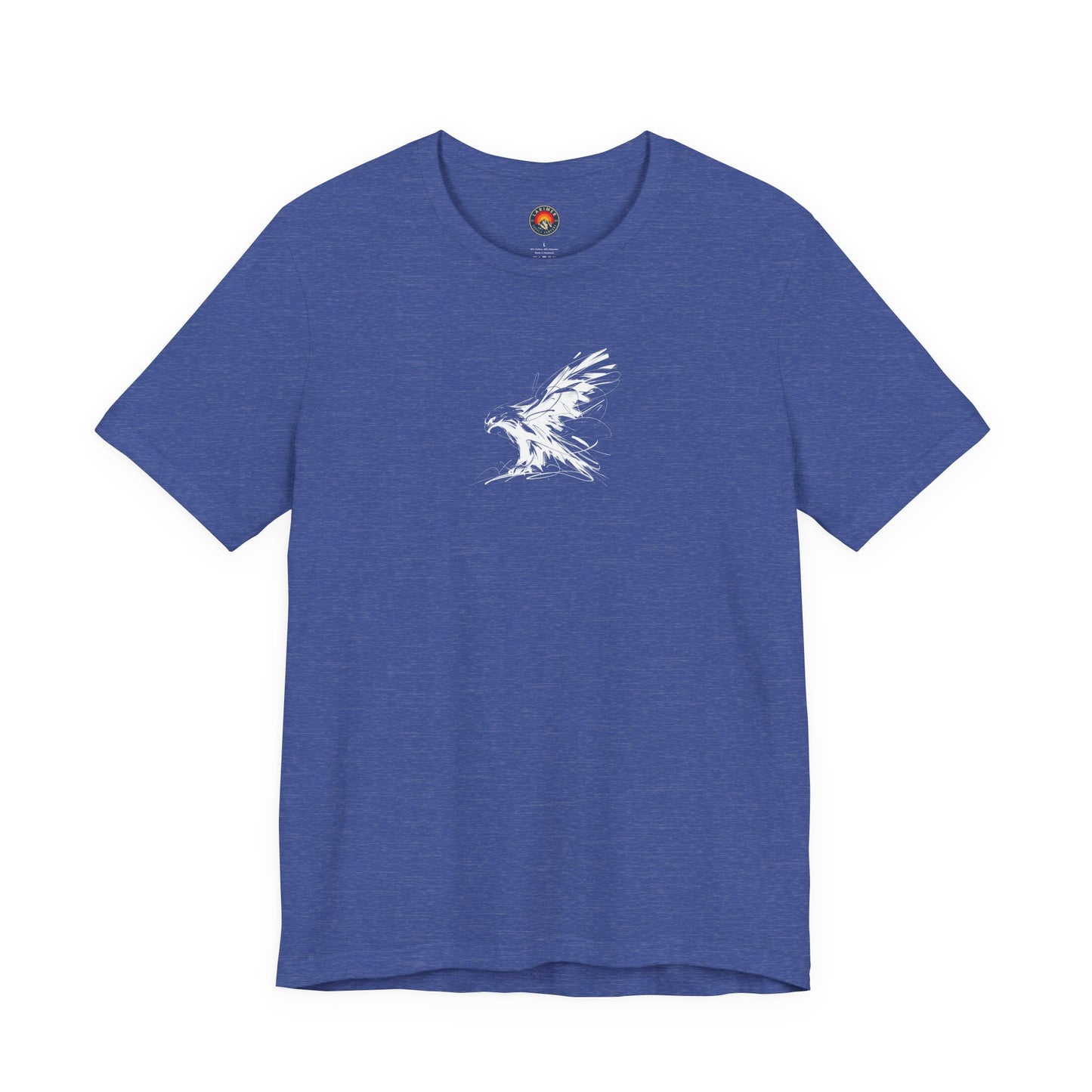 Flying Eagle Sketch Line Art T-Shirt –White Print– Wilderness Graphic Tee | Outdoor Adventure Shirt | Nature Lover Gift | Hiking & Camping Apparel
