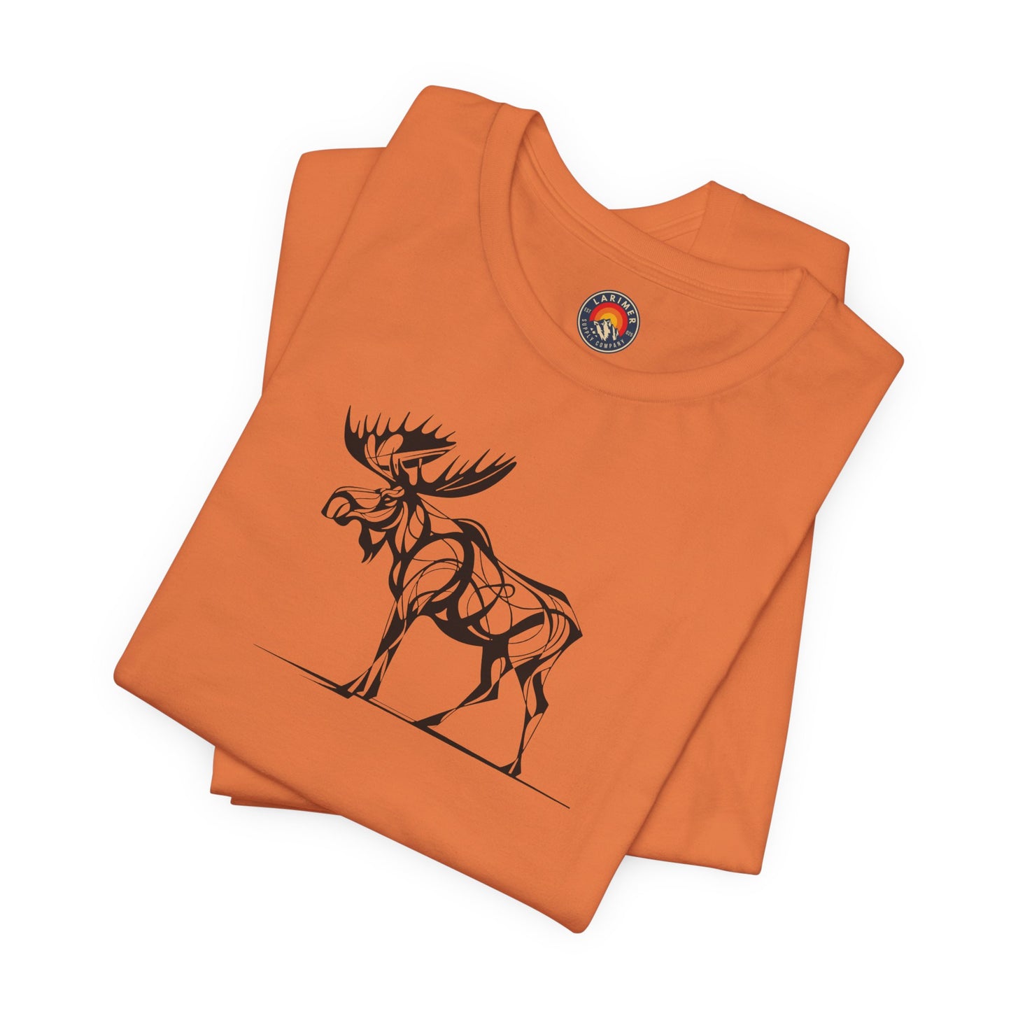 Moose Sketch Line Art T-Shirt – Black Print – Wilderness Graphic Tee | Outdoor Adventure Shirt | Nature Lover Gift | Hiking & Camping Apparel