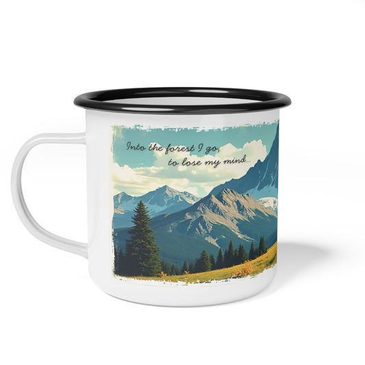 Into the Forest I Go - Enamel Camp Mug