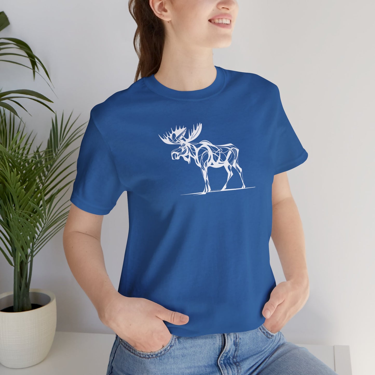 Moose Sketch-Style Line Art T-Shirt –Black Print– Wilderness Graphic Tee | Outdoor Adventure Shirt | Nature Lover Gift | Hiking & Camping Apparel
