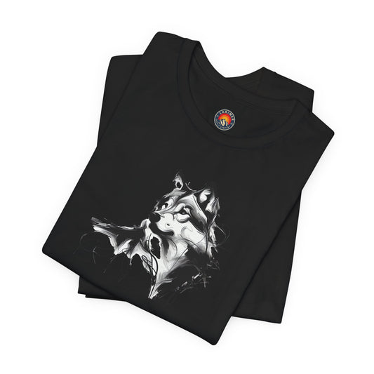 Wolf Sketch-Style Line Art T-Shirt –Black Print– Wilderness Graphic Tee | Outdoor Adventure Shirt | Nature Lover Gift | Hiking & Camping Apparel