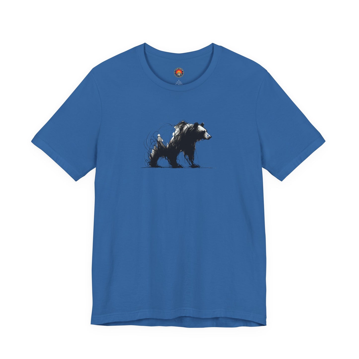 Bear Sketch Line Art T-Shirt –Black Print– Wilderness Graphic Tee | Outdoor Adventure Shirt | Nature Lover Gift | Hiking & Camping Apparel