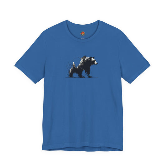 Bear Sketch Line Art T-Shirt –Black Print– Wilderness Graphic Tee | Outdoor Adventure Shirt | Nature Lover Gift | Hiking & Camping Apparel