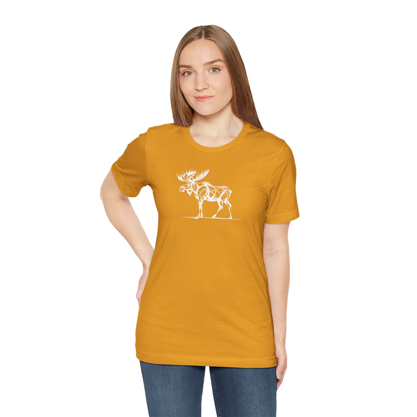 Moose Sketch-Style Line Art T-Shirt –Black Print– Wilderness Graphic Tee | Outdoor Adventure Shirt | Nature Lover Gift | Hiking & Camping Apparel