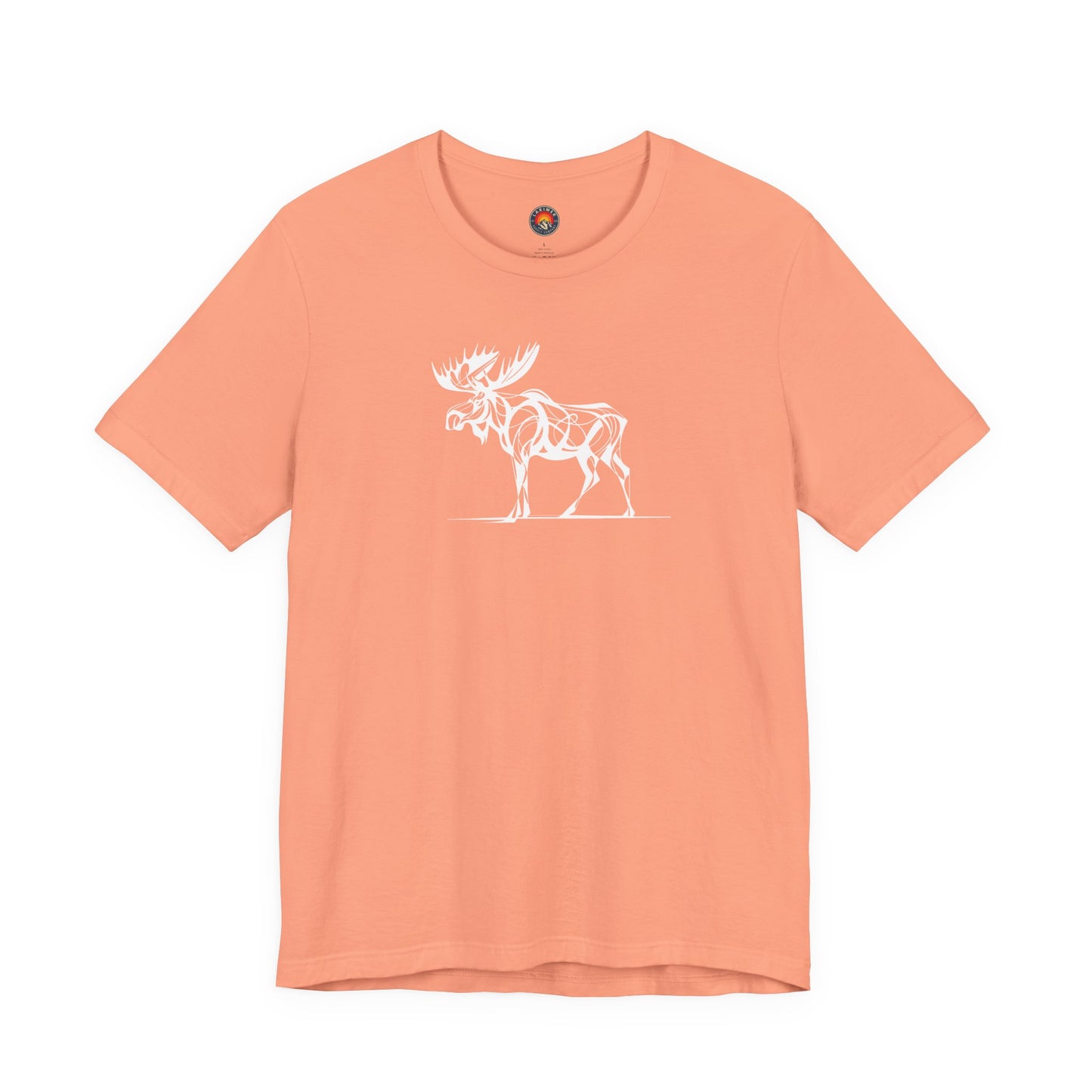 Moose Sketch-Style Line Art T-Shirt –Black Print– Wilderness Graphic Tee | Outdoor Adventure Shirt | Nature Lover Gift | Hiking & Camping Apparel
