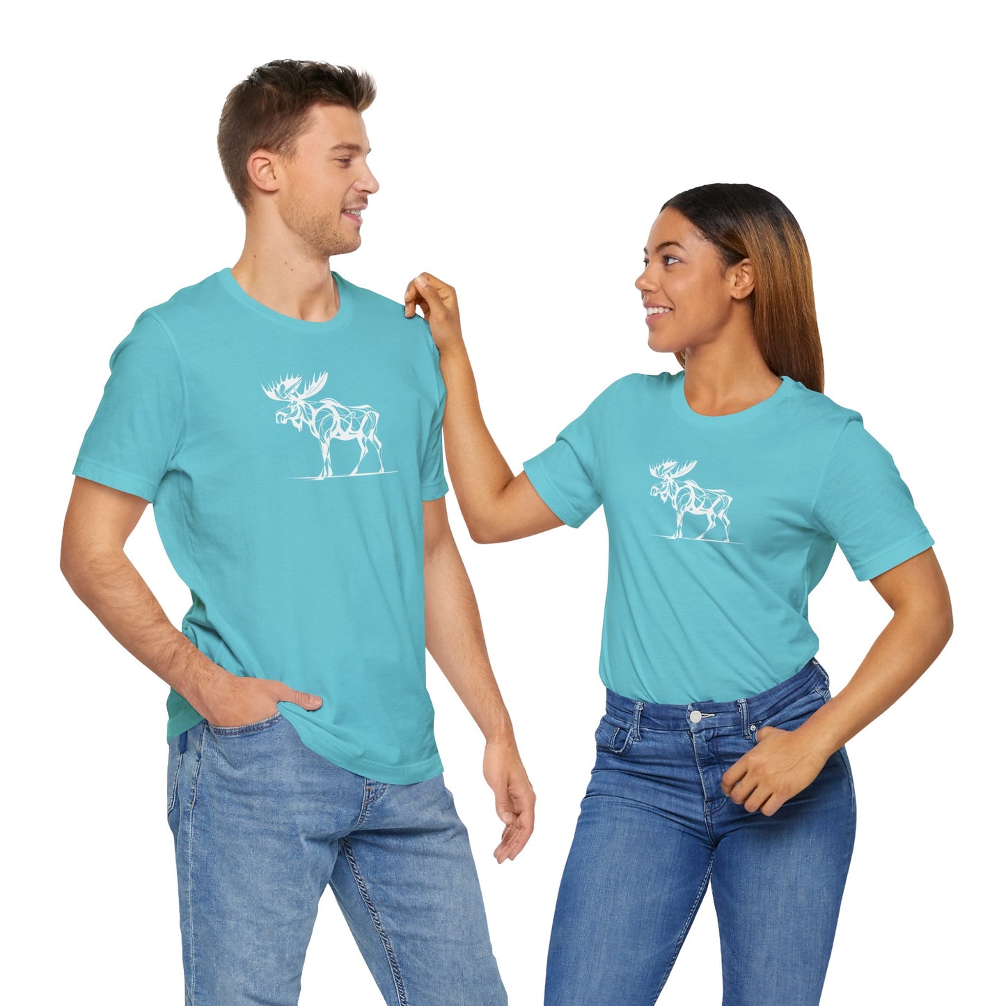 Moose Sketch-Style Line Art T-Shirt –Black Print– Wilderness Graphic Tee | Outdoor Adventure Shirt | Nature Lover Gift | Hiking & Camping Apparel