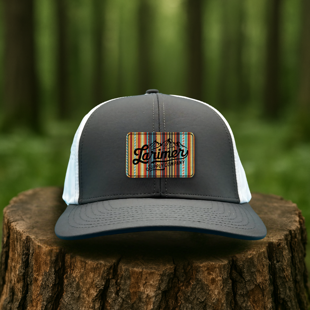 Serape Stripe Hat Patch – Multicolor Southwest Style- Custom Hats