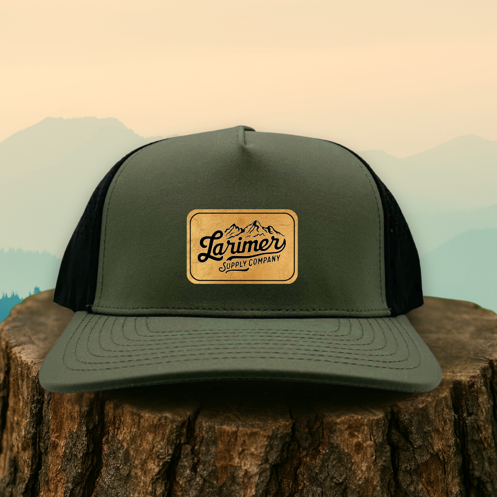 Custom Leather Patch Hat – Choose Your Hat Style + Patch Color