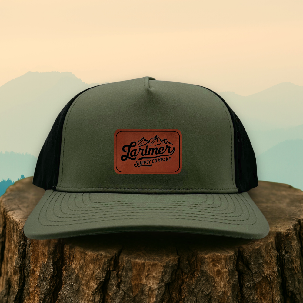 Custom Leather Patch Hat – Choose Your Hat Style + Patch Color