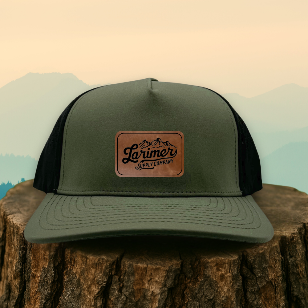 Custom Leather Patch Hat – Choose Your Hat Style + Patch Color