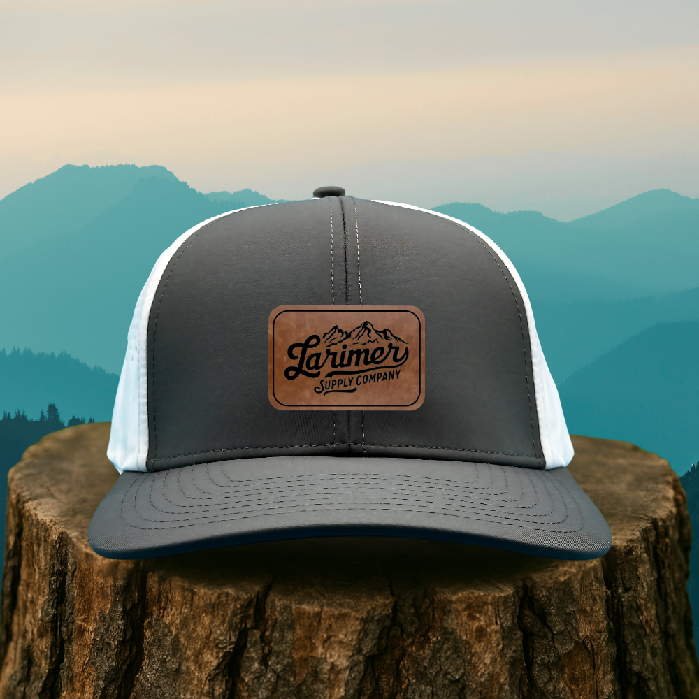 Custom Leather Patch Hat – Choose Your Hat Style + Patch Color