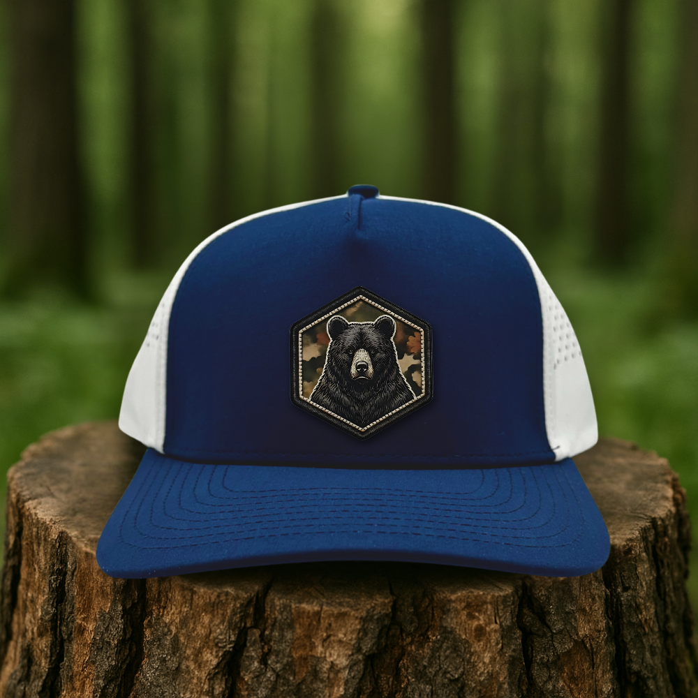 Bear Leatherette Patch Hat – Mountain Explorer Edition