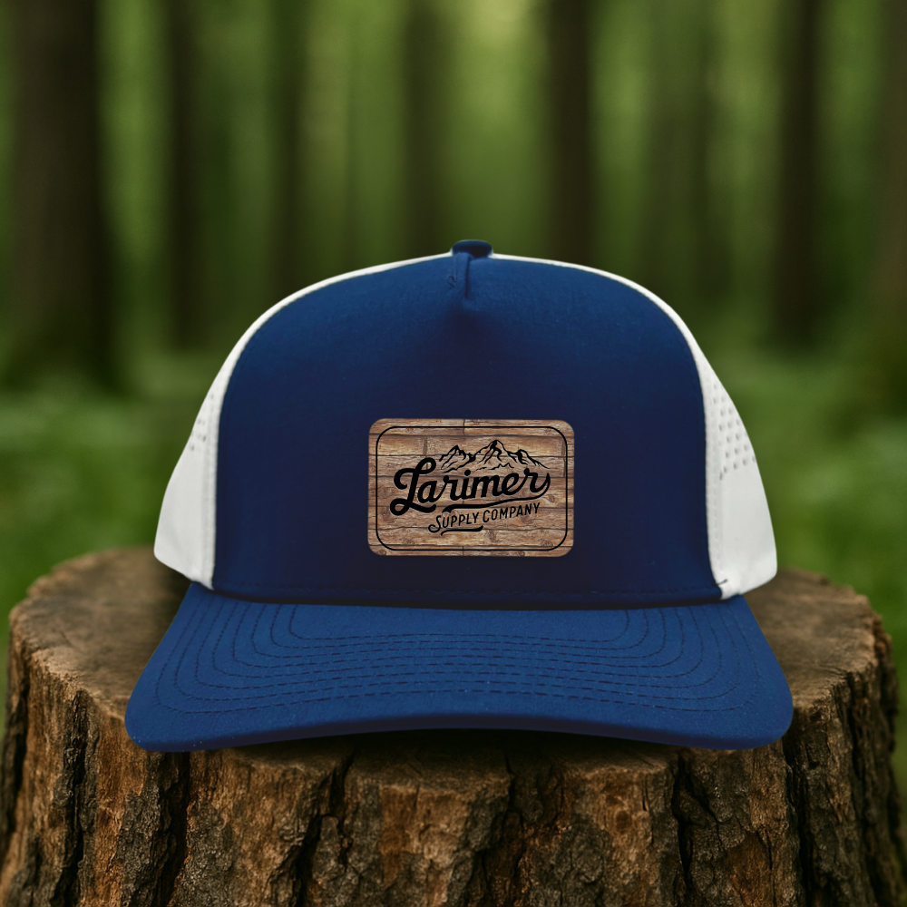Rustic Woodgrain Leatherette Hat - Custom Hats