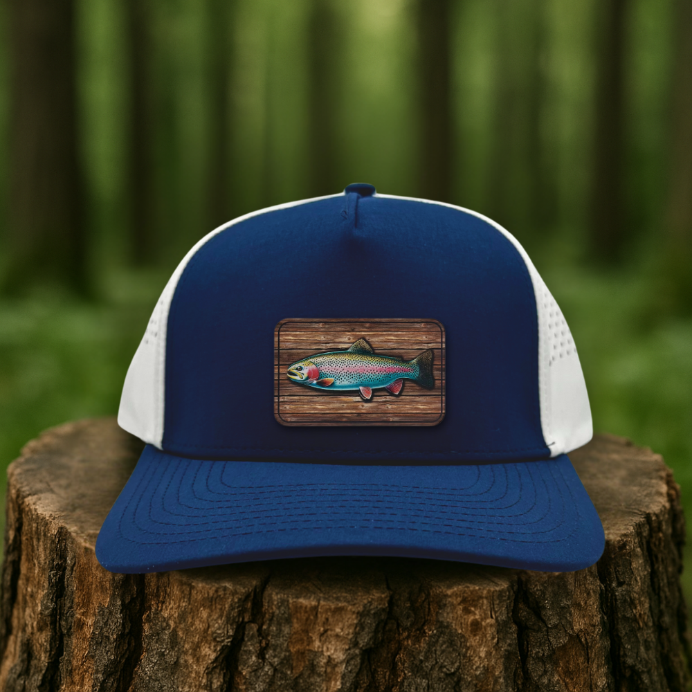Woodgrain Trout Trophy Hat – Trophy Wall Edition
