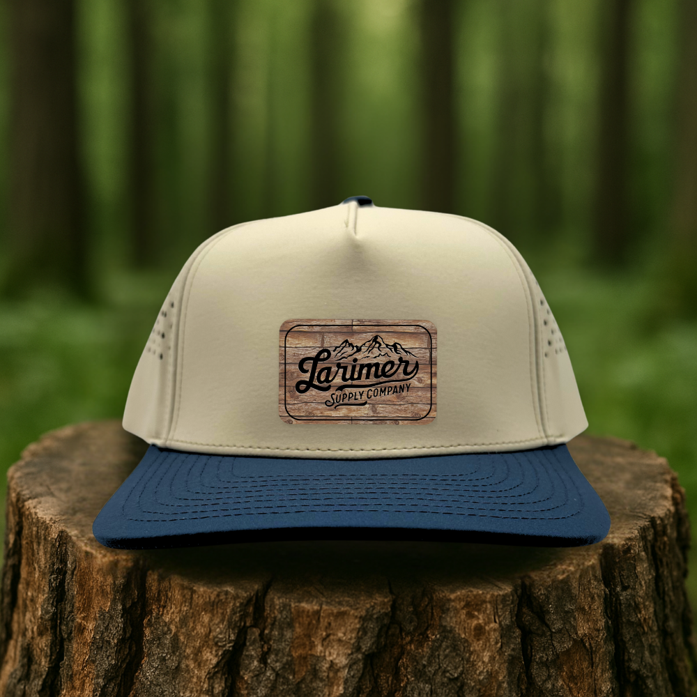 Rustic Woodgrain Leatherette Hat - Custom Hats