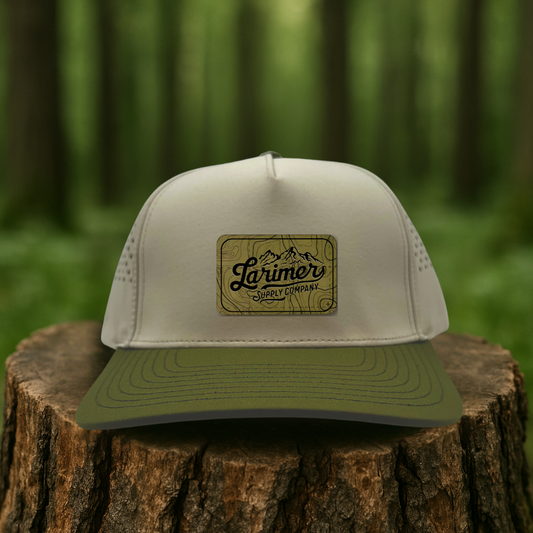 Olive Green Topo Map Hat – Custom Hat