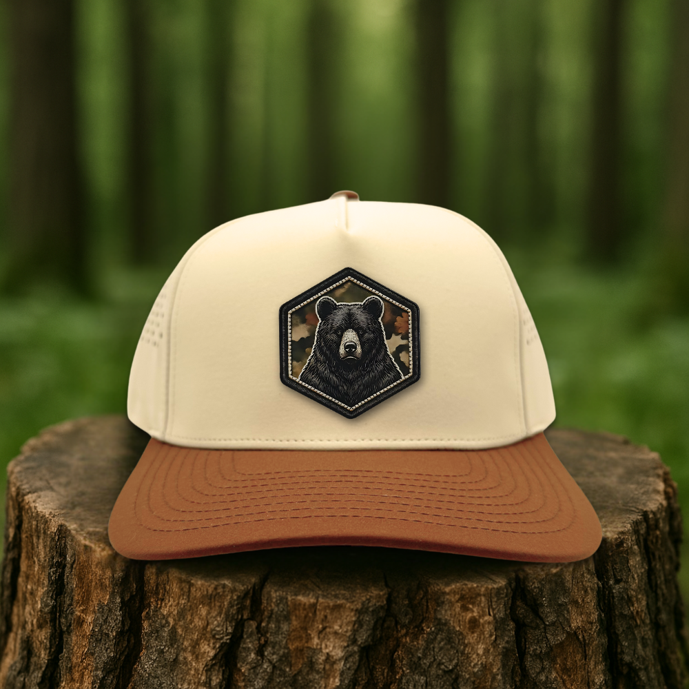 Bear Leatherette Patch Hat – Mountain Explorer Edition