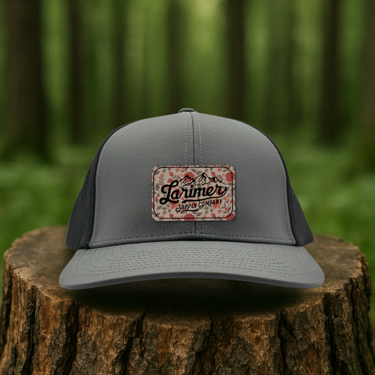 Prairie Rose Vintage Floral Leatherette Patch - Custom Hats
