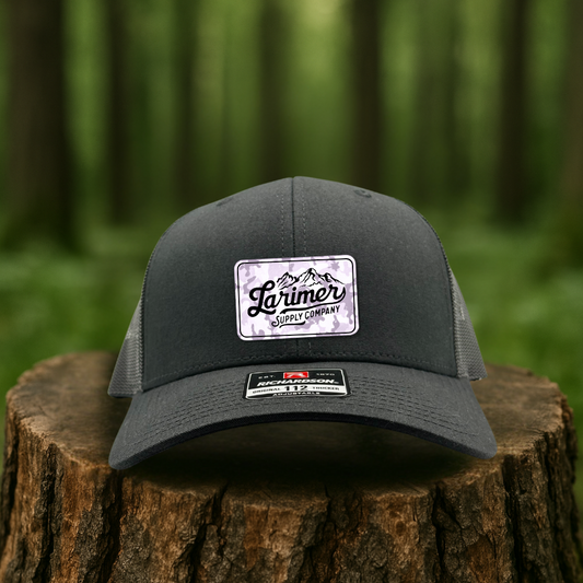 Ghost Camo Leatherette Patch- Custom Hat