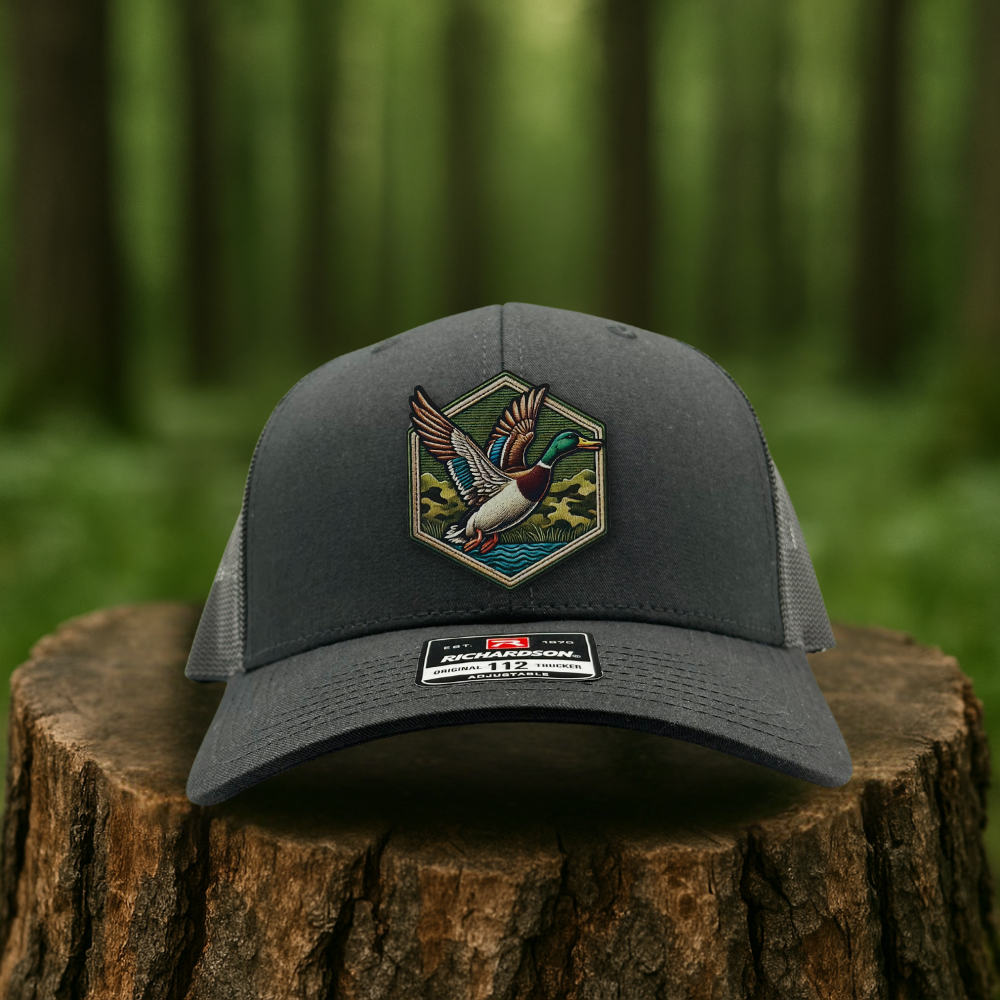 Mallard Duck Leatherette Patch Hat – Waterfowl Hunter's Edition