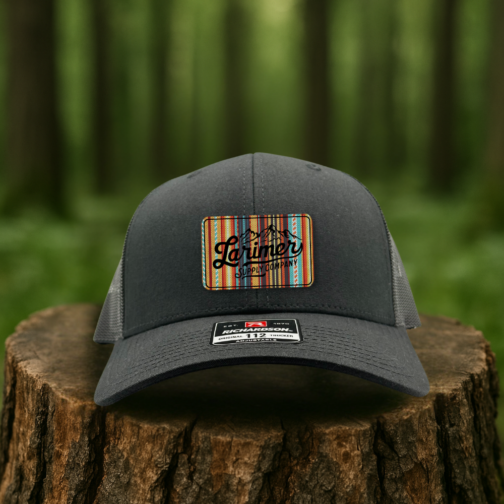 Serape Stripe Hat Patch – Multicolor Southwest Style- Custom Hats