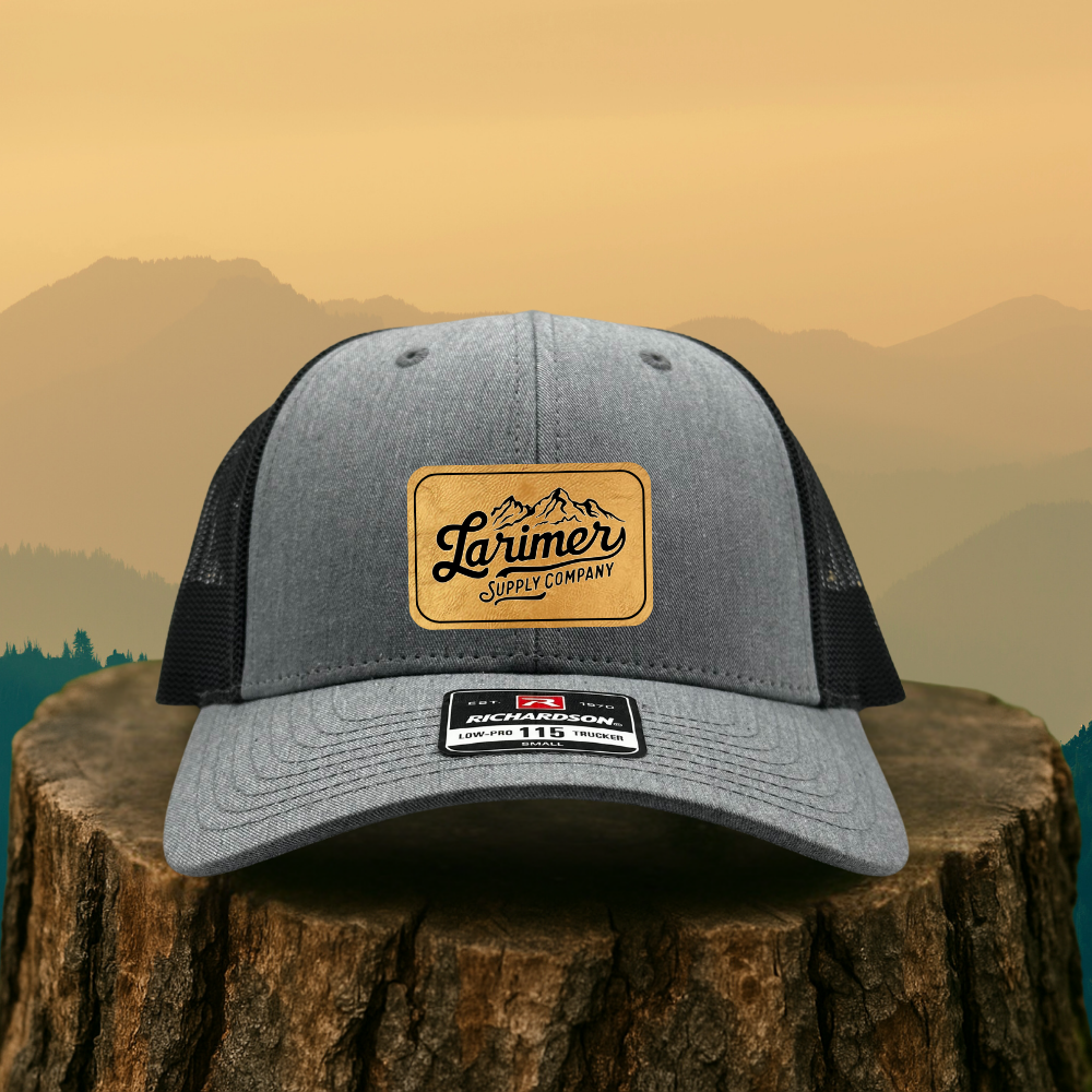 Custom Leather Patch Hat – Choose Your Hat Style + Patch Color