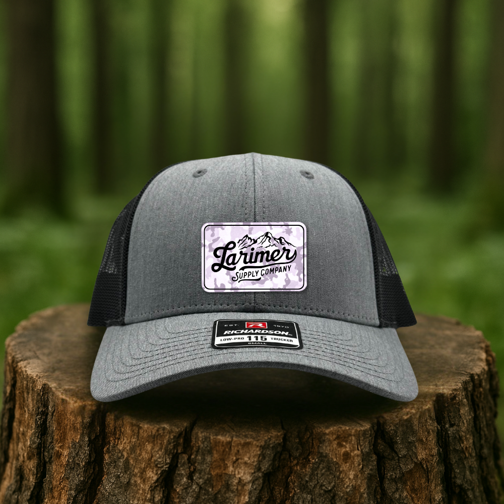 Ghost Camo Leatherette Patch- Custom Hat
