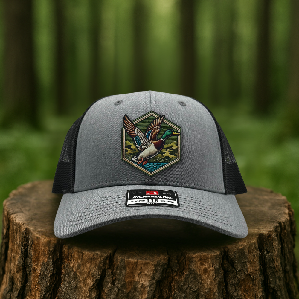 Mallard Duck Leatherette Patch Hat – Waterfowl Hunter's Edition