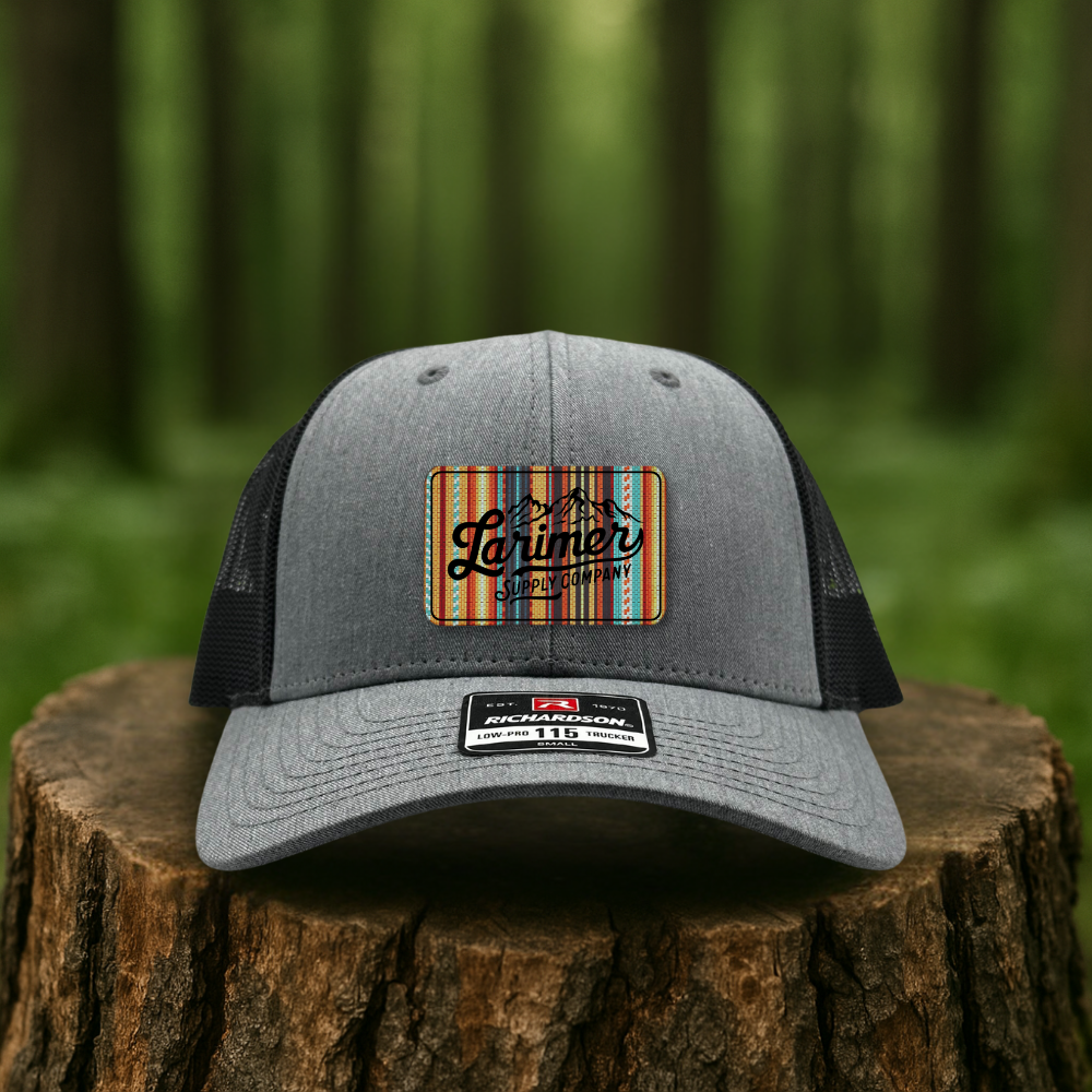 Serape Stripe Hat Patch – Multicolor Southwest Style- Custom Hats