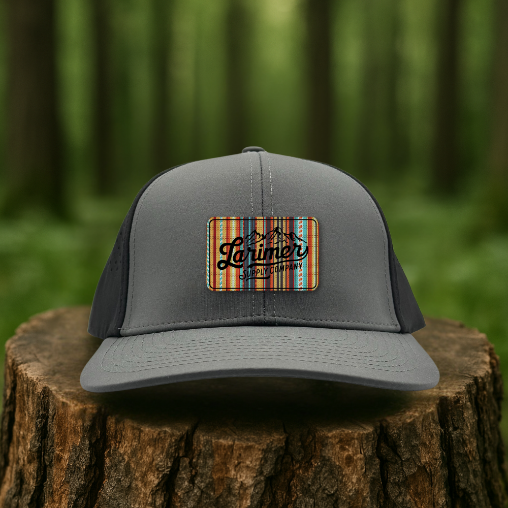 Serape Stripe Hat Patch – Multicolor Southwest Style- Custom Hats
