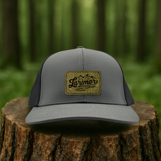 Olive Green Topo Map Hat Patch – Custom Hat