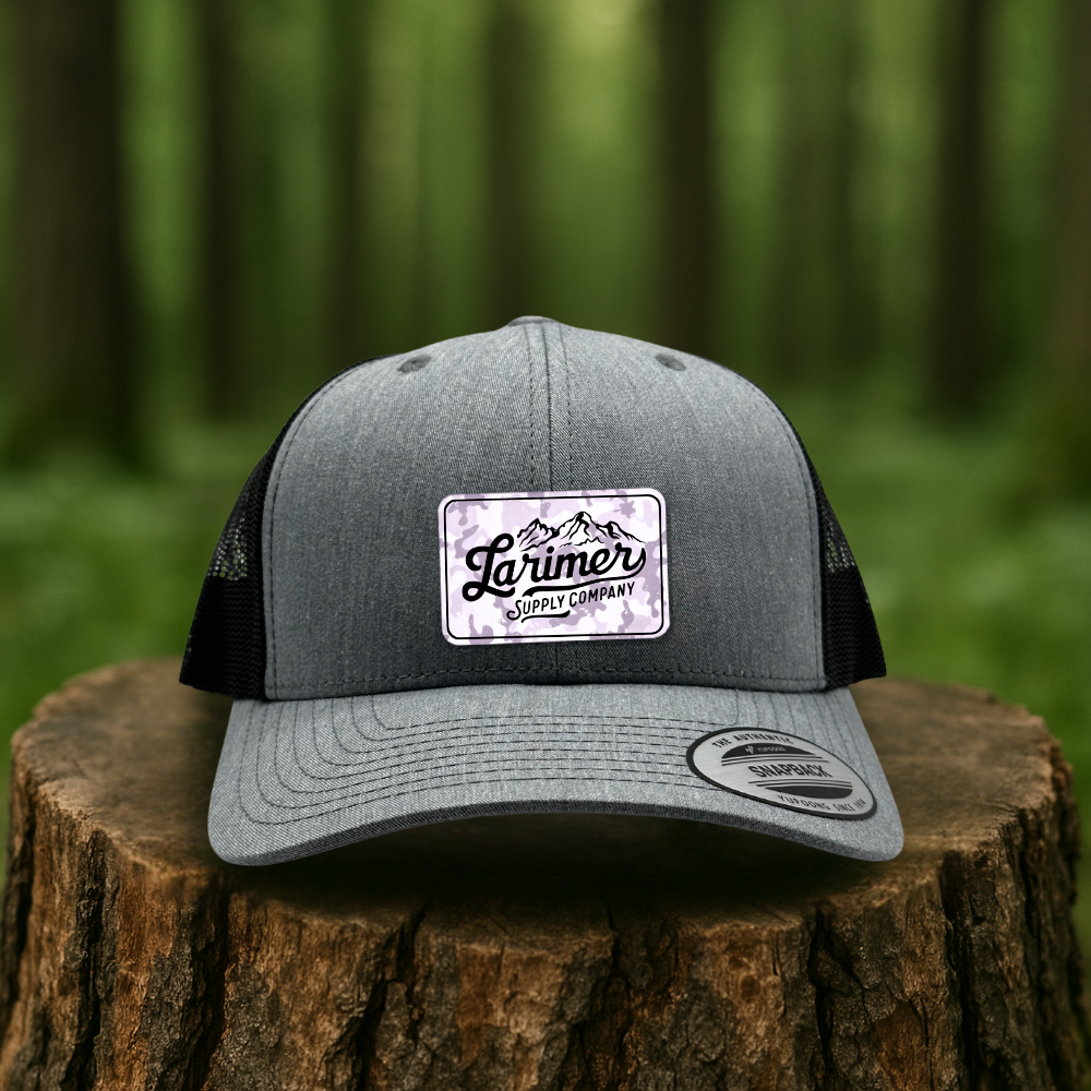 Ghost Camo Leatherette Patch- Custom Hat